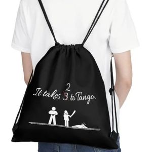 Drawstring Bag with Tango Humor
